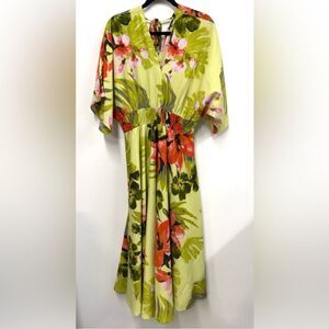 Boemo by Anthropologie Tropical Floral Maxi Dress